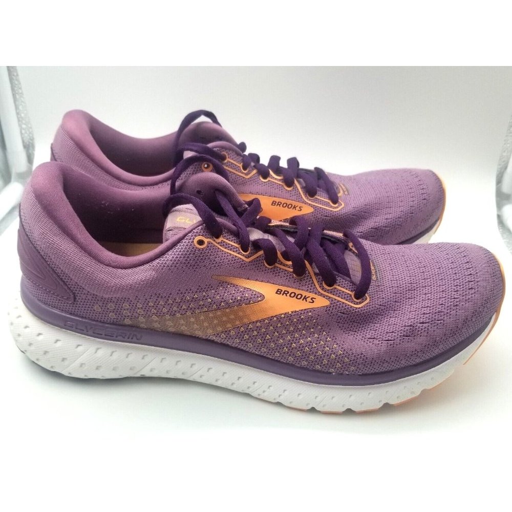 Brooks Glycerin 18 Womens Size 9 Medium B  Running Shoes Purple Orange